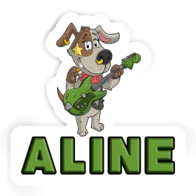 Sticker Aline Guitarist Image