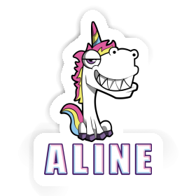 Aline Autocollant Licorne grinçante Image