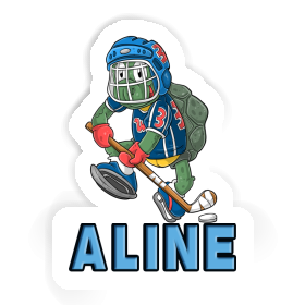 Aline Sticker Hockey Player Image