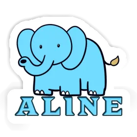 Autocollant Aline Éléphant Image