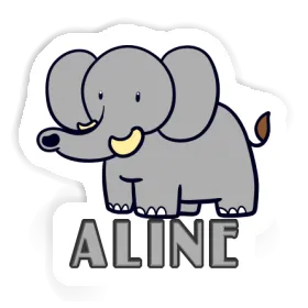 Autocollant Éléphant Aline Image