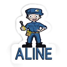 Sticker Elektriker Aline Image