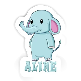 Sticker Elephant Aline Image