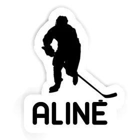 Aline Sticker Hockey Player Image