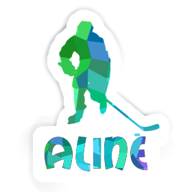 Aline Sticker Hockey Player Image