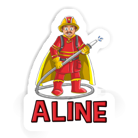 Sticker Aline Firefighter Image