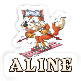 Skier Sticker Aline Image