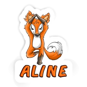 Yoga Fuchs Aufkleber Aline Image