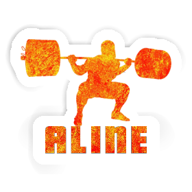 Aline Sticker Weightlifter Image