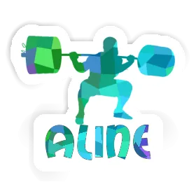 Sticker Gewichtheber Aline Image