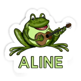 Autocollant Grenouille à guitare Aline Image