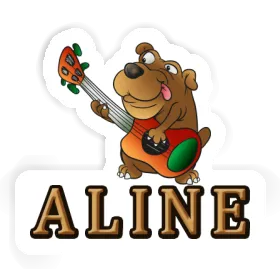 Sticker Guitarist Aline Image