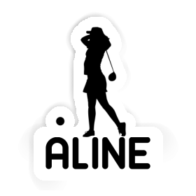 Aline Sticker Golfer Image