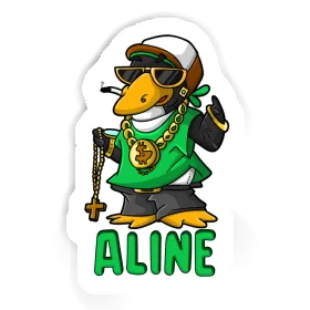 Hip-Hop Penguin Sticker Aline Image