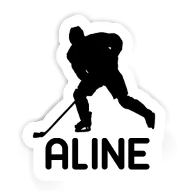 Aline Sticker Hockey Player Image