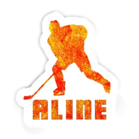 Aline Autocollant Joueur de hockey Image