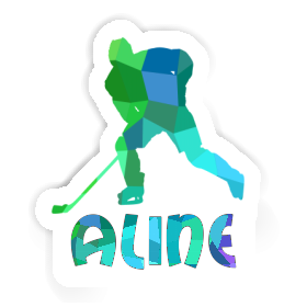 Aline Sticker Hockey Player Image