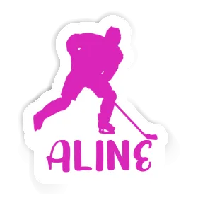 Autocollant Aline Joueuse de hockey Image