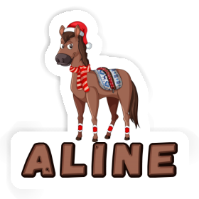 Christmas Horse Sticker Aline Image