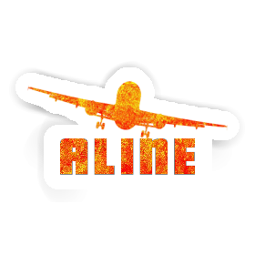 Sticker Aline Airplane Image