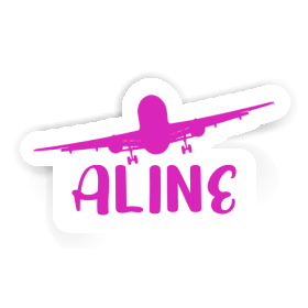 Sticker Aline Airplane Image