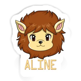 Aline Autocollant Tête de lion Image