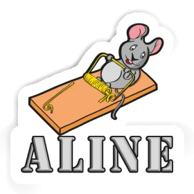 Souris de fitness Autocollant Aline Image