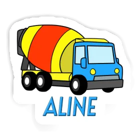 Mixer Truck Sticker Aline Image