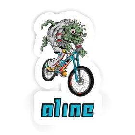 Downhill-Biker Aufkleber Aline Image