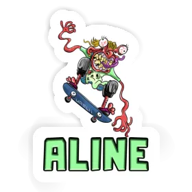 Sticker Aline Skateboarder Image