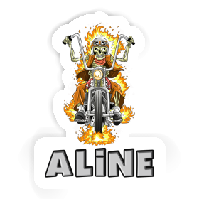 Sticker Motorcycle Rider Aline Image