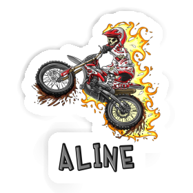 Autocollant Motocrossiste Aline Image