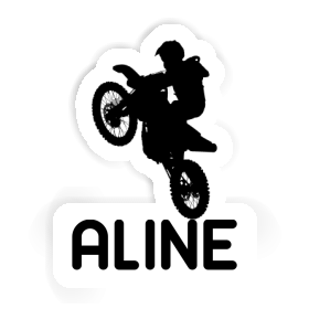 Aline Autocollant Motocrossiste Image