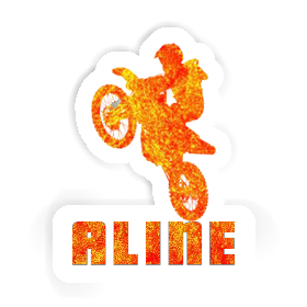 Motocross-Fahrer Sticker Aline Image