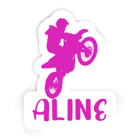 Motocross Rider Sticker Aline Image