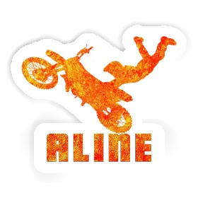 Motocross-Fahrer Sticker Aline Image