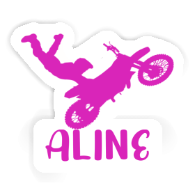 Motocrossiste Autocollant Aline Image