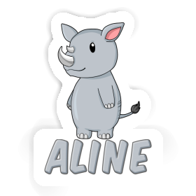 Aline Aufkleber Nashorn Image