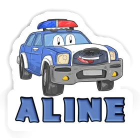 Sticker Aline Police Car Image