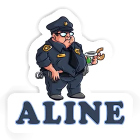 Police Officer Sticker Aline Image