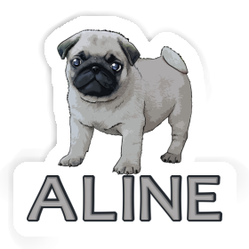 Mops Aufkleber Aline Image