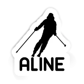 Aufkleber Skifahrerin Aline Image