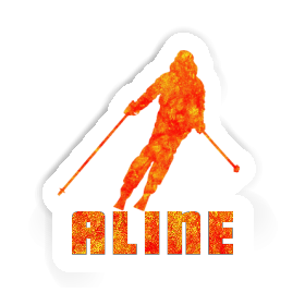 Skier Sticker Aline Image