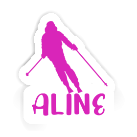 Skifahrerin Sticker Aline Image