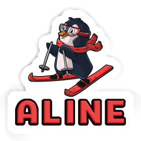 Skifahrerin Aufkleber Aline Image