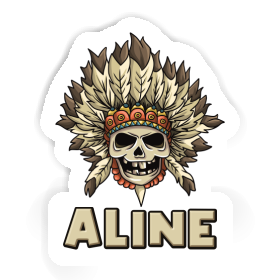 Aufkleber Totenkopf Aline Image