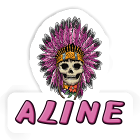 Sticker Aline Lady Totenkopf Image