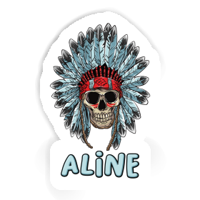 Sticker Indian Skull Aline Image