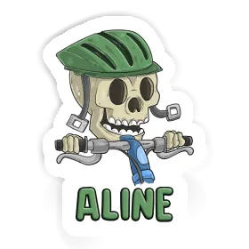 Bicycle Rider Sticker Aline Image