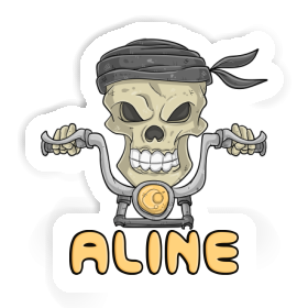 Sticker Motorcycle Rider Aline Image